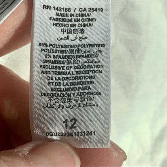 SPLENDID Cotton Textured Knit Dress Grey Scoop Neck Cap Sleeve Quilted Girls 12 - Picture 11 of 16